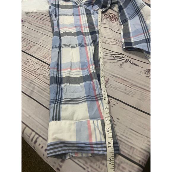 Crown & Ivy Button Up Shirt Mens XL Plaid Classic Fit Long Sleeve Collar Pocket - Picture 7 of 11